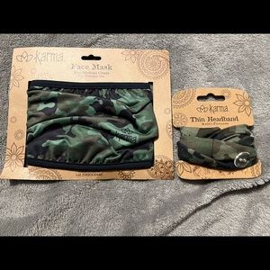 Brand new camo mask w/ matching headband